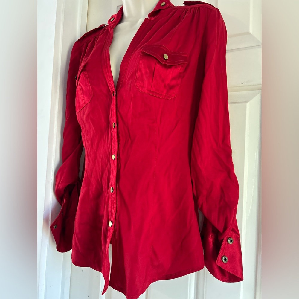 Cache Red Women's Button-Down Shirt - image 2